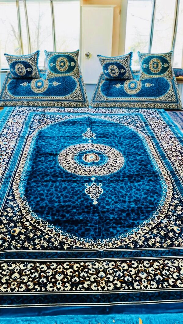 Turkish mattress and pillows with carpet