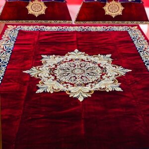 Turkish mattress and pillows with carpet