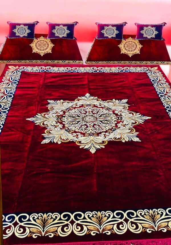 Turkish mattress and pillows with carpet